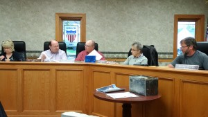 Outgoing Councilman-at-Large Steve Walden (center), wrapped up nearly 21 years of periodic service on the council Monday, April 18, 2016.