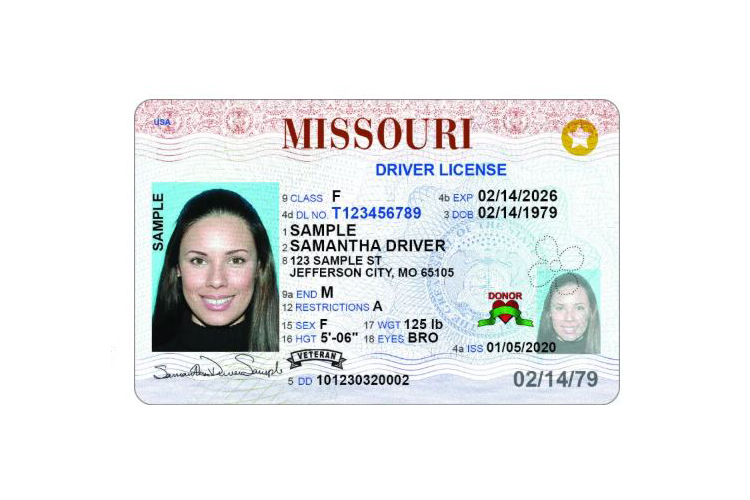 missouri drivers license template free